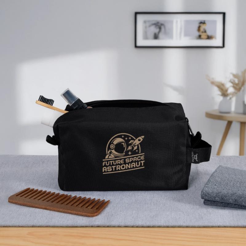 Future astronaute spatial : aventure rétro spatiale Trousse de toilette en tissu recyclé