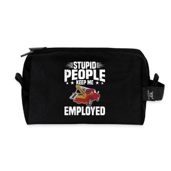  Repo Agent Car Recovery Asset Repossession Agent - Recycled Toiletry Zip Bag - black - Front