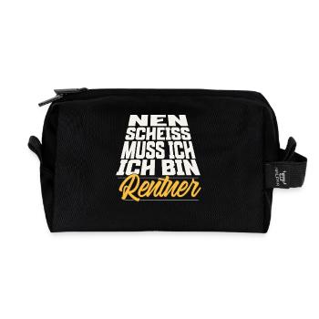 Rentner - Recycelte Kulturtasche - Schwarz - Vorne