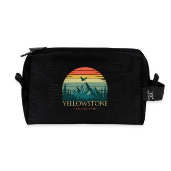 Yellowstone National Park - Recycled Toiletry Zip Bag - black - Front