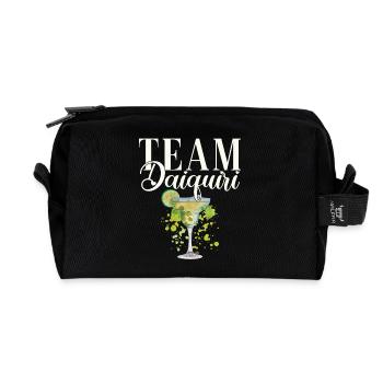 Équipe de cocktails de soirée de jeune fille Daiquiri - Trousse de toilette en tissu recyclé - noir - Devant