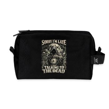 Friedhof Goth Humor I Was Talking To The Dead - Recycelte Kulturtasche - Schwarz - Vorne