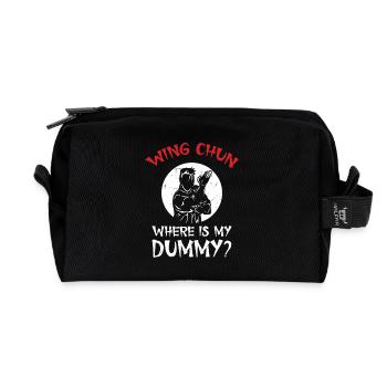  Wing Chun Teacher Training Lesson Martial Arts - Recycled Toiletry Zip Bag - black - Front