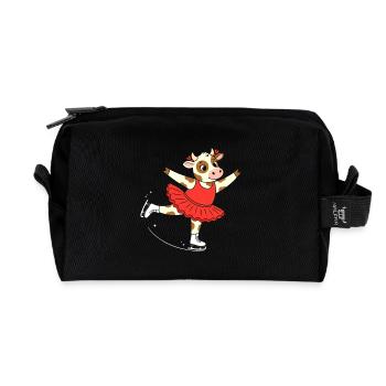 Kuh im Ballettkleid - Recycelte Kulturtasche - Schwarz - Vorne