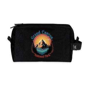 Montagne du parc national du Grand Canyon - Trousse de toilette en tissu recyclé - noir - Devant