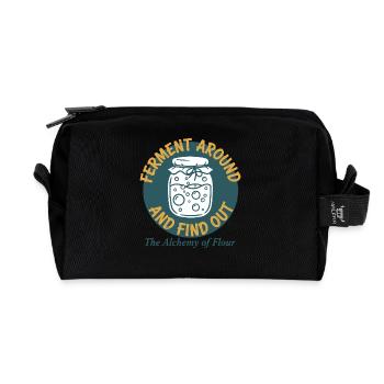 Fermentation au pain au levain et découverte - Trousse de toilette en tissu recyclé - noir - Devant