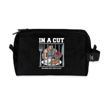 Pruning season with reduced calorie deficit - Recycled Toiletry Zip Bag - black - Front
