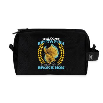 Betta-Fischhalter Aquarist Aquarist Aquarium Siamese - Recycelte Kulturtasche - Schwarz - Vorne