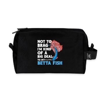 Siamesischer Kampffischbeckenbesitzer Aquarium-Betta - Recycelte Kulturtasche - Schwarz - Vorne