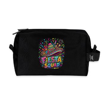 Fiesta Squad Sombrero Burst - Recycelte Kulturtasche - Schwarz - Vorne