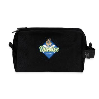 Dundee UK City Scotland Retro Flag Vintage - Recycled Toiletry Zip Bag - black - Front