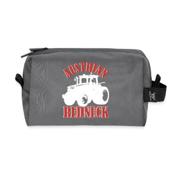 Austrian Redneck – Alpenstil mit Traktor und Bier  - Recycelte Kulturtasche - Anthrazit - Vorne