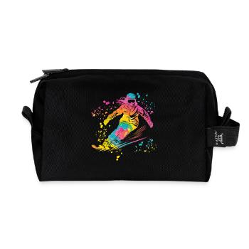 Ski alpin Sports d’hiver Ski nordique - Trousse de toilette en tissu recyclé - noir - Devant