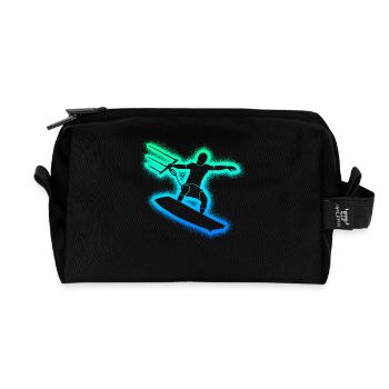 Kite Surfing Kitesurf Herren Kinder Kitesurfen - Recycelte Kulturtasche - Schwarz - Vorne