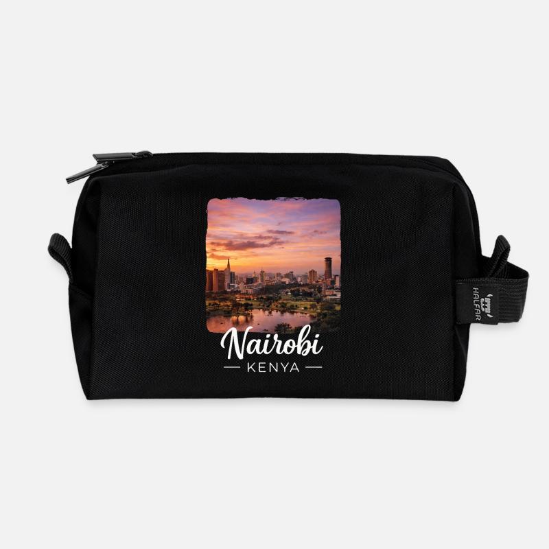 Nairobi Kenya - Recycelte Kulturtasche - Schwarz