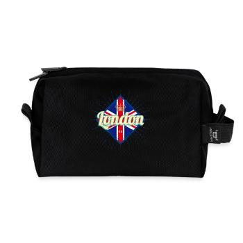 London Stadt UK United Kingdom England Souvenir - Recycelte Kulturtasche - Schwarz - Vorne