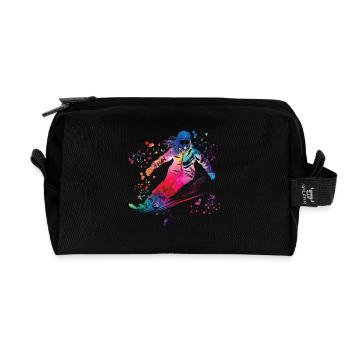 Ski alpin Sports d’hiver Ski nordique - Trousse de toilette en tissu recyclé - noir - Devant