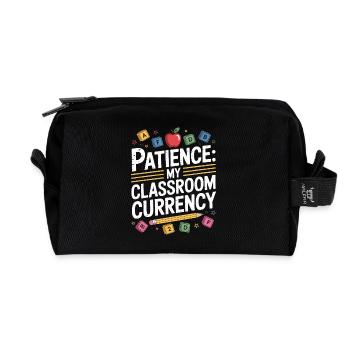 Elementary Teacher Patience My Teaching Career - Recycelte Kulturtasche - Schwarz - Vorne