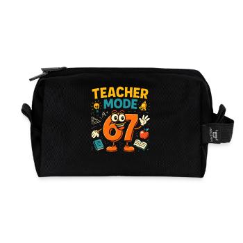Level 67 Unlocked Six Seven Italian Brainrot Gamer - Recycled Toiletry Zip Bag - black - Front