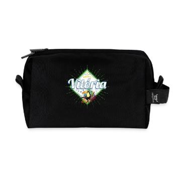 Souvenir de toucan du Brésil de Vitória Espírito Santo - Trousse de toilette en tissu recyclé - noir - Devant