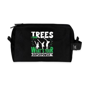 Caber wirft Scottish Highland Games Highlander Highlander - Recycelte Kulturtasche - Schwarz - Vorne