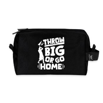  Scottish Highland Games Throw big or go home - Recycled Toiletry Zip Bag - black - Front