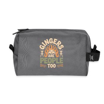 Gingers Are People Too - Recycled Toiletry Zip Bag - anthracite - Front