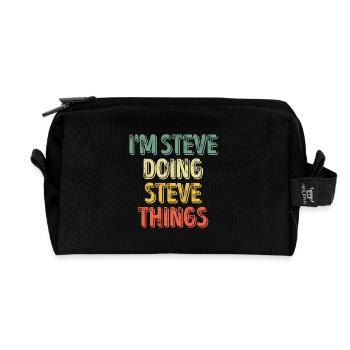 Ich bin Steve, der Steve-Dinge macht - Recycelte Kulturtasche - Schwarz - Vorne