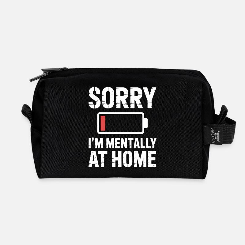 Niedrige soziale Batterie introvertierter Leben - Recycelte Kulturtasche - Schwarz