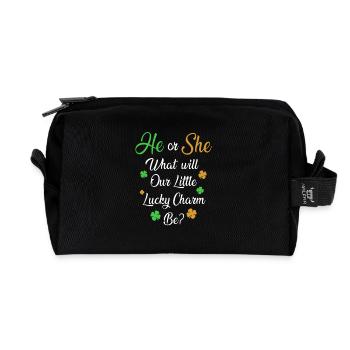 Baby Party Gender Reveal St. Patrick Day - Recycelte Kulturtasche - Schwarz - Vorne