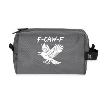 F-Caw-F Crow Raven Dark Gothic Humor Lustiger Goth - Recycelte Kulturtasche - Anthrazit - Vorne