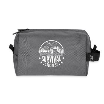 Bushcraft Survival Specialist - Recycled Toiletry Zip Bag - anthracite - Front