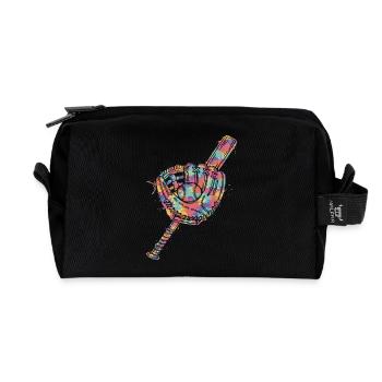 Gant Balle et Batte de Baseball Multicolore   - Trousse de toilette en tissu recyclé - noir - Devant