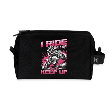 Quad ATV Femme Fille Quad Quad - Trousse de toilette en tissu recyclé - noir - Devant