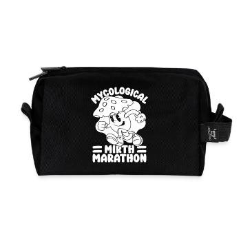 Morel Mushrooms Mycological Mirth Marathon - Recycled Toiletry Zip Bag - black - Front