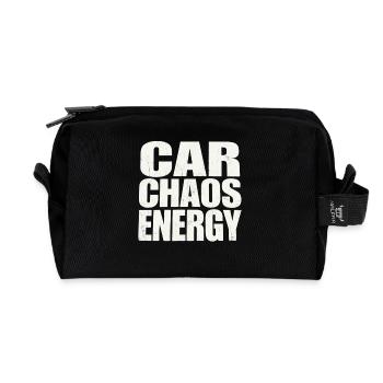 Car Chaos Energy Typografie - Recycelte Kulturtasche - Schwarz - Vorne