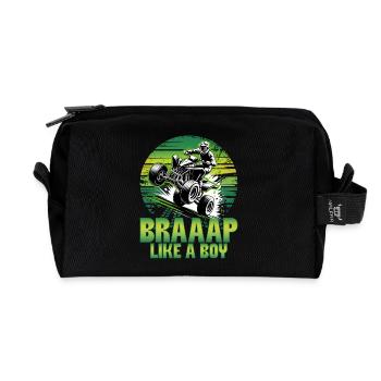 Quad ATV Garçons Hommes Quad Wheeler - Trousse de toilette en tissu recyclé - noir - Devant