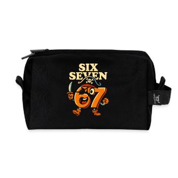 Six Sept 67 Pirate Italian Brainrot Humour Drôle - Trousse de toilette en tissu recyclé - noir - Devant