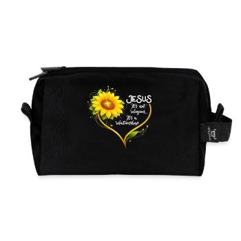 Inspirierende Christliche Sonnenblumen Jesus - Recycelte Kulturtasche - Schwarz - Vorne
