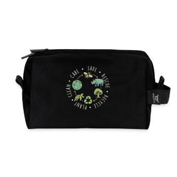 Save Rescue Recycle Nettoyage des plantes Entretien - Trousse de toilette en tissu recyclé - noir - Devant