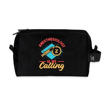 Anesthesiologist Is My Calling Anesthesia - Recycled Toiletry Zip Bag - black - Front
