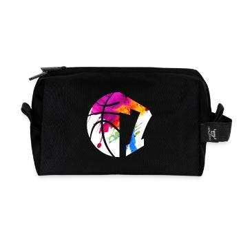 NR. 7 BASKETBALL NUMMER 7 BASKETBALL 7. GEBURTSTAG - Recycelte Kulturtasche - Schwarz - Vorne