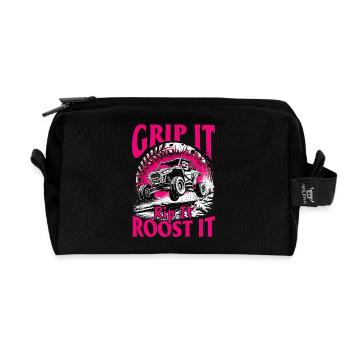 UTV Off Road Girl Woman 4 Wheeler Side by side - Recycelte Kulturtasche - Schwarz - Vorne