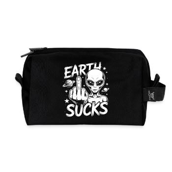 Alien Stinkefinger - Recycelte Kulturtasche - Schwarz - Vorne