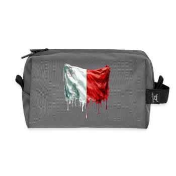 Maltese Flag Colorful Paint - Recycled Toiletry Zip Bag - anthracite - Front