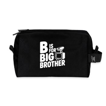 B steht für Big Brother - Recycelte Kulturtasche - Schwarz - Vorne