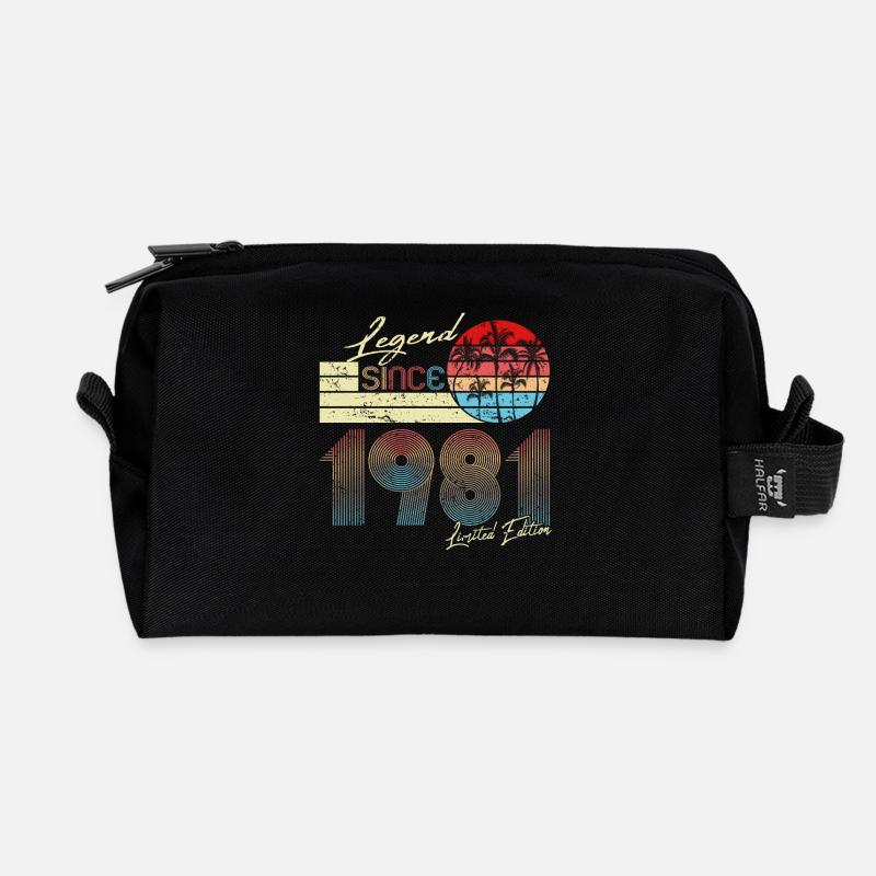 Retro Legend 1981 Limited Edition - Recycelte Kulturtasche - Schwarz