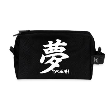 Das Wort Traum im Japanischen (weiß) - Recycelte Kulturtasche - Schwarz - Vorne