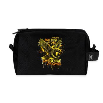 Goldener Adler Tribal Rise - Recycelte Kulturtasche - Schwarz - Vorne