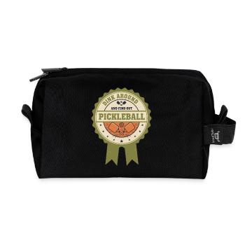 Pickleball S’amuse et découvre Un Joueur Drôle - Trousse de toilette en tissu recyclé - noir - Devant